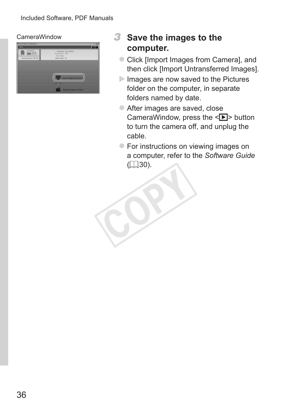 Cop y | Canon PowerShot G15 User Manual | Page 36 / 316