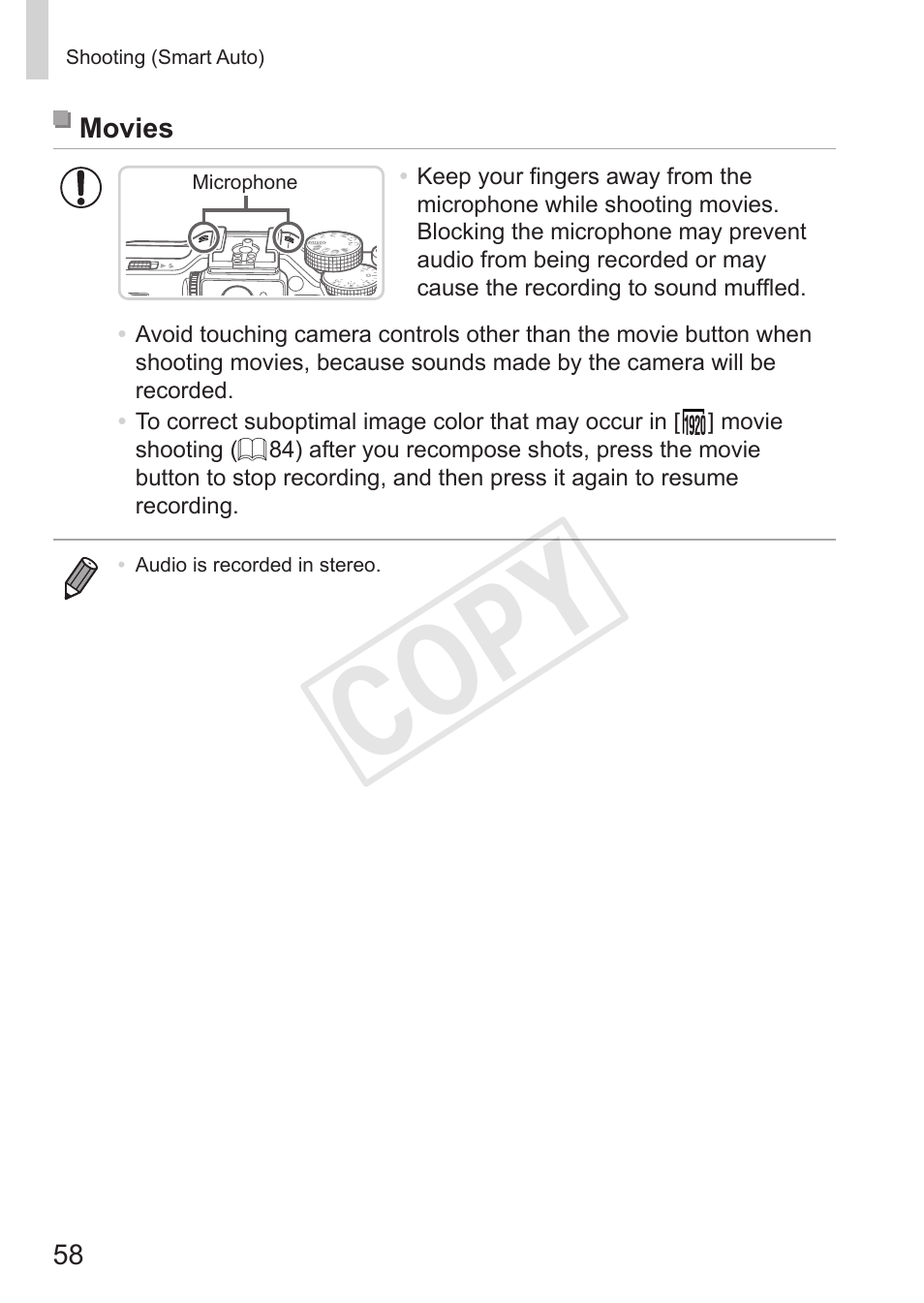 Cop y | Canon PowerShot G15 User Manual | Page 58 / 316