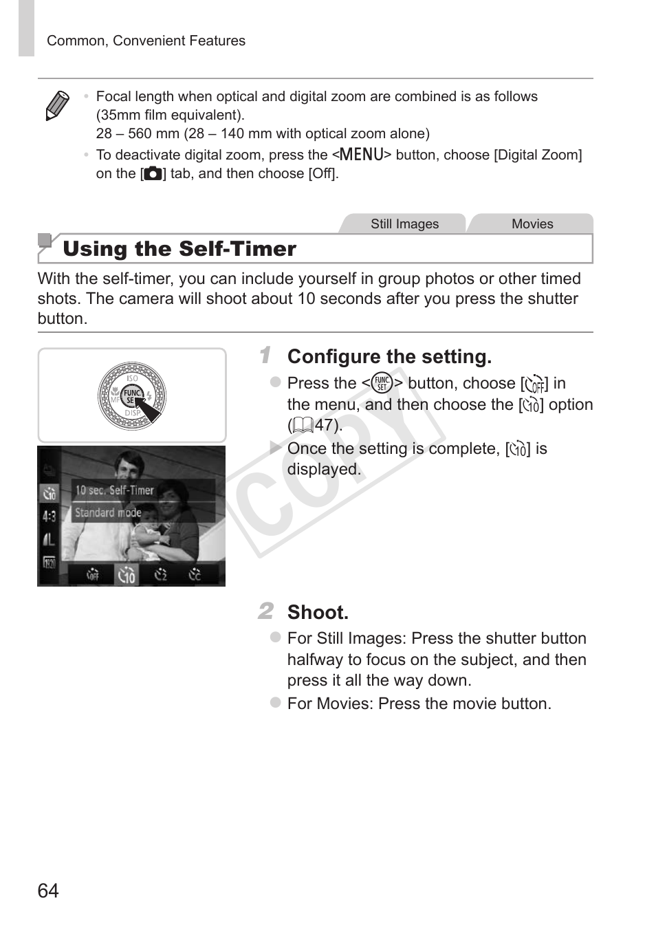 Cop y | Canon PowerShot G15 User Manual | Page 64 / 316