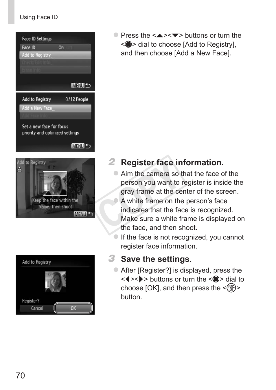 Cop y | Canon PowerShot G15 User Manual | Page 70 / 316