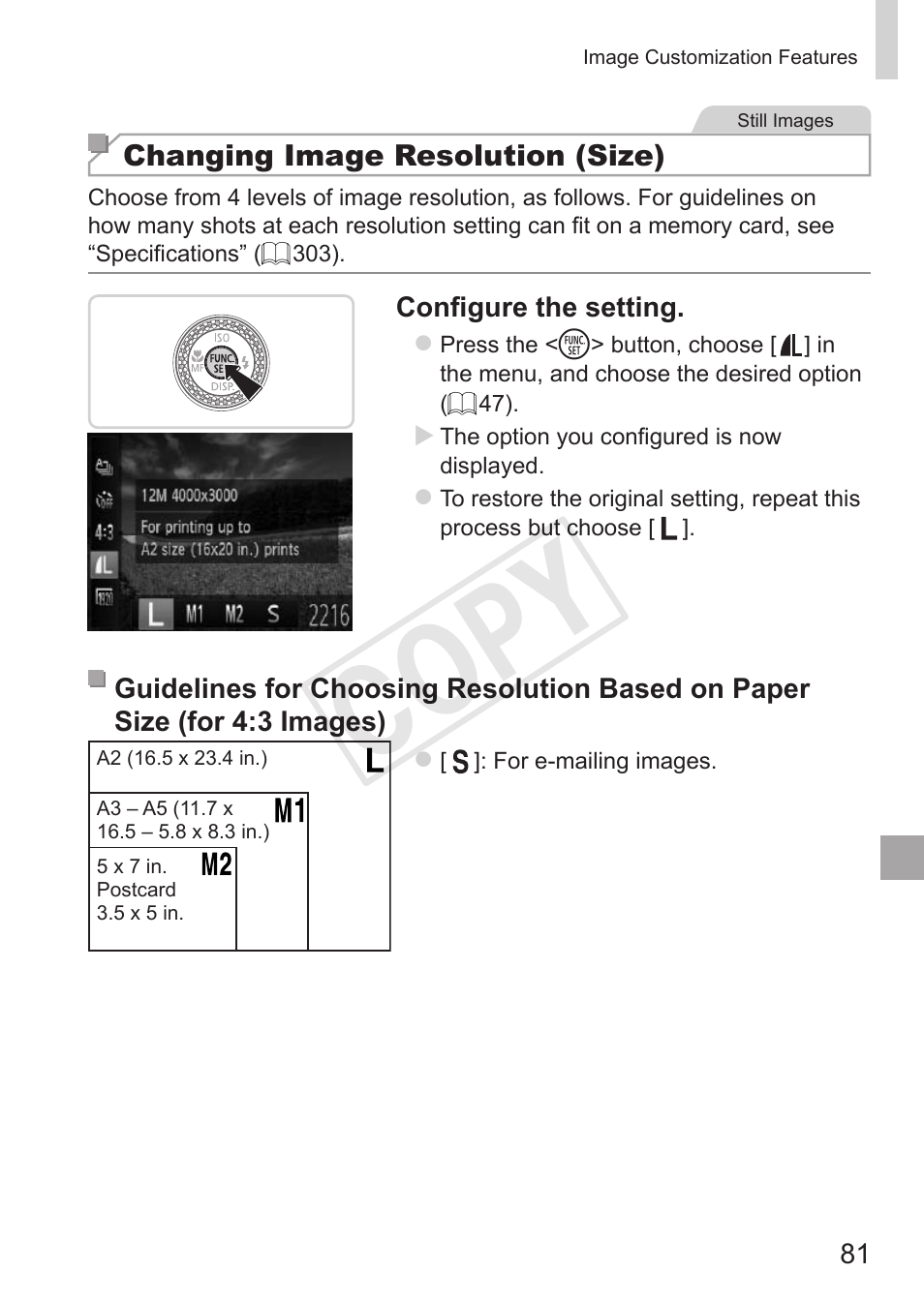 Cop y | Canon PowerShot G15 User Manual | Page 81 / 316