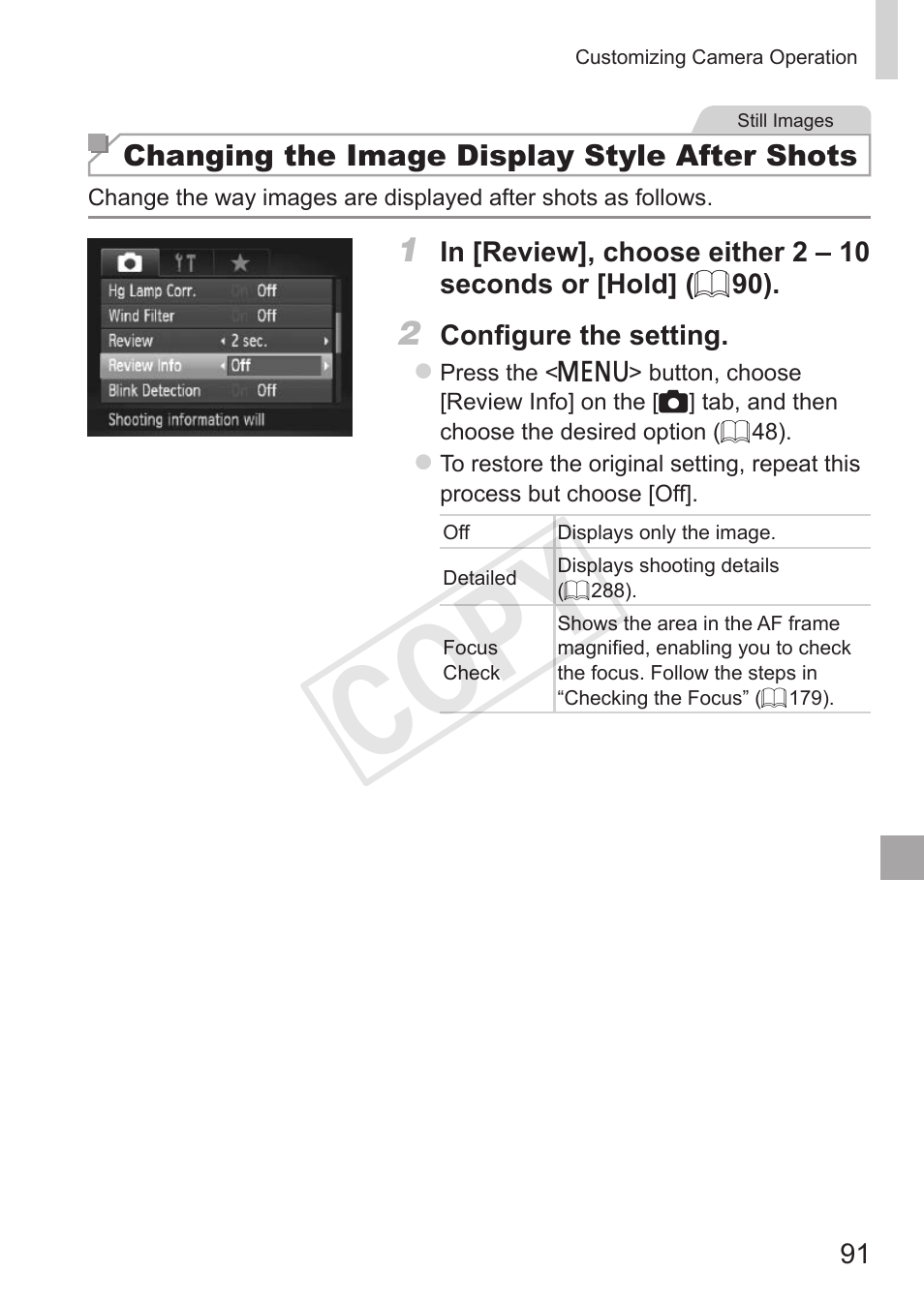 Cop y | Canon PowerShot G15 User Manual | Page 91 / 316