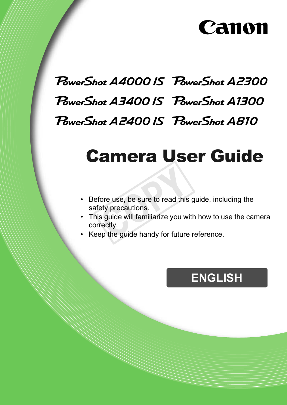 Canon PowerShot A4000 IS User Manual | 182 pages