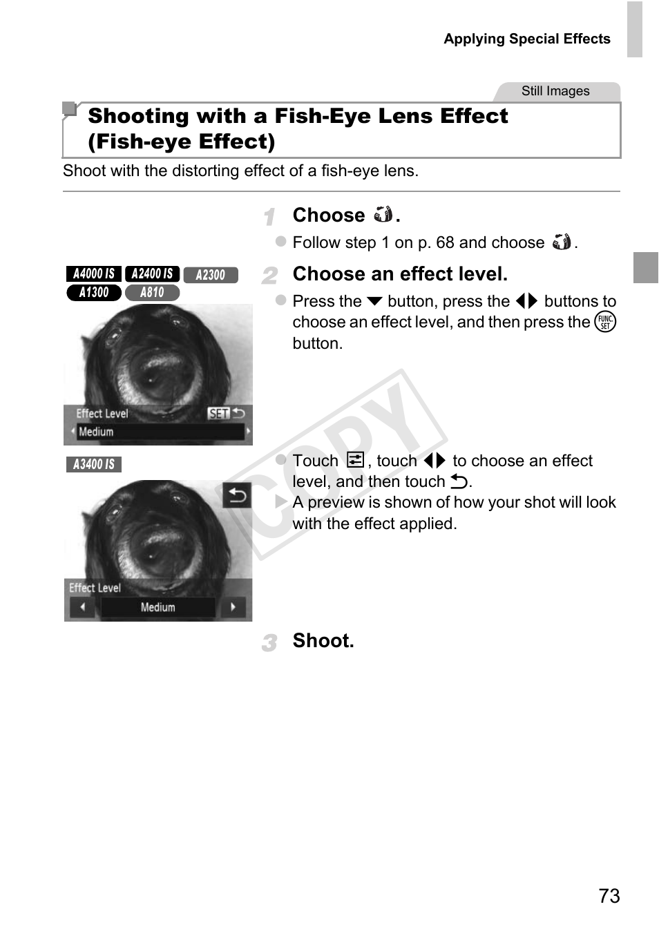 Cop y | Canon PowerShot A4000 IS User Manual | Page 73 / 182