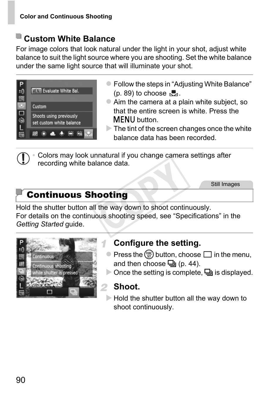 Cop y | Canon PowerShot A4000 IS User Manual | Page 90 / 182