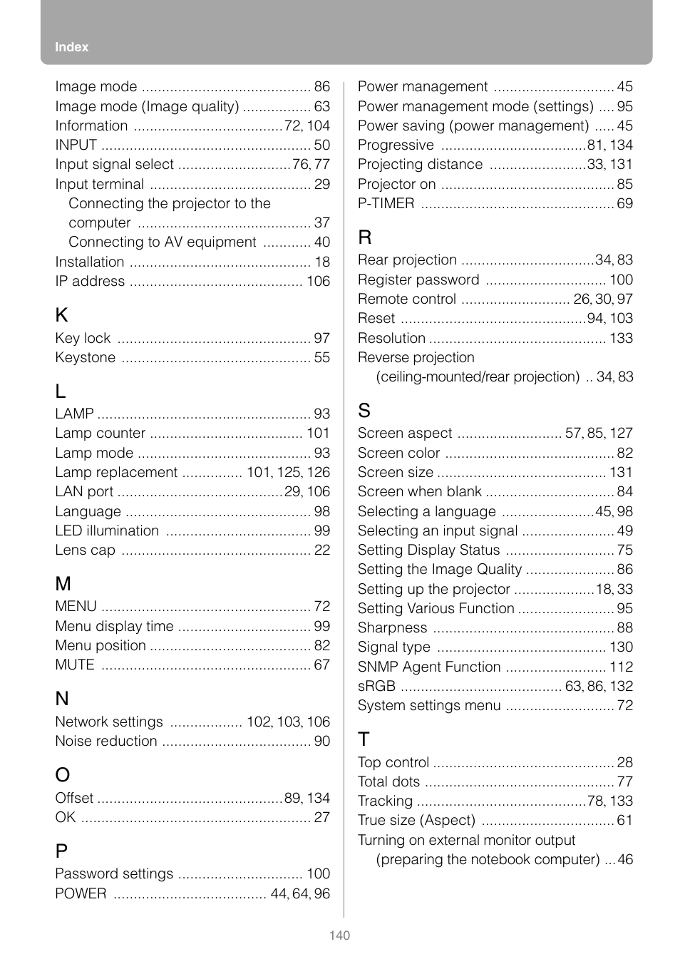 Canon REALIS WUX10 MARK II D User Manual | Page 140 / 146