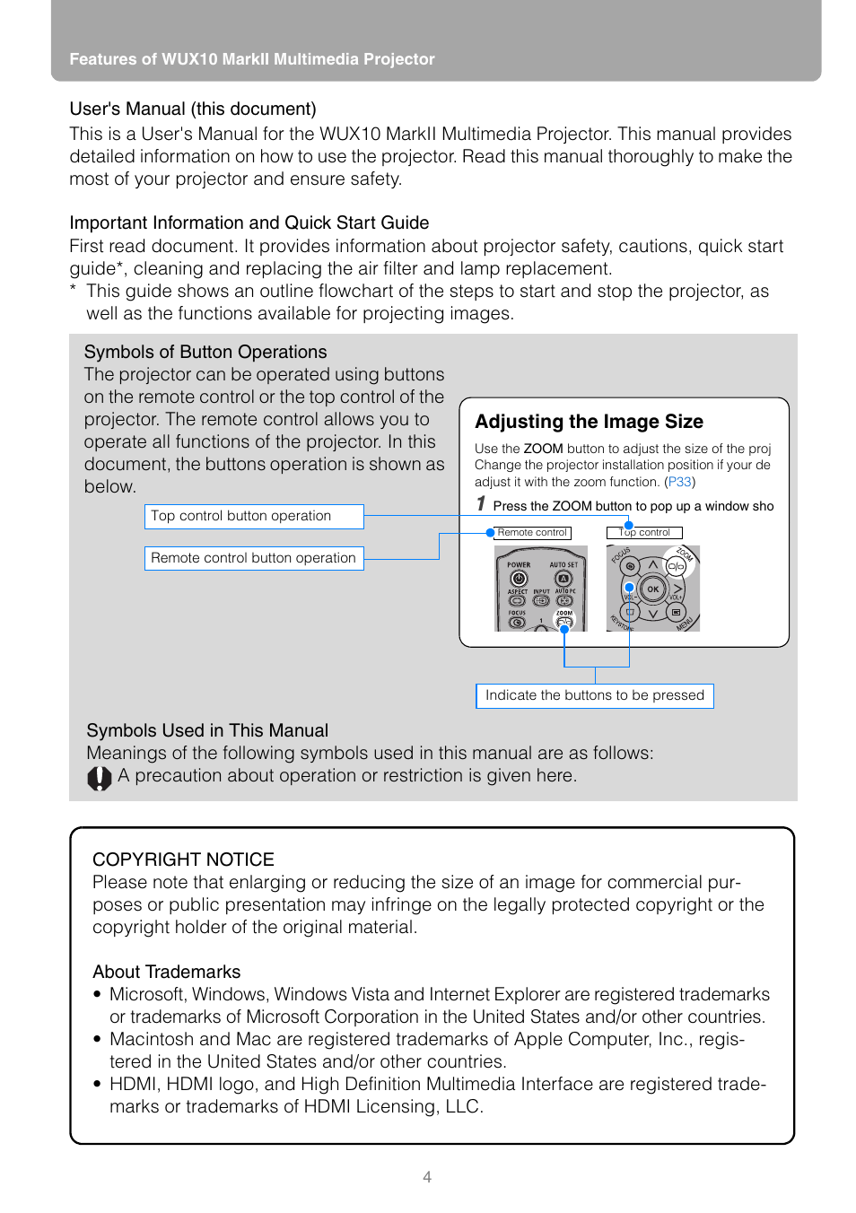 Canon REALIS WUX10 MARK II D User Manual | Page 4 / 146