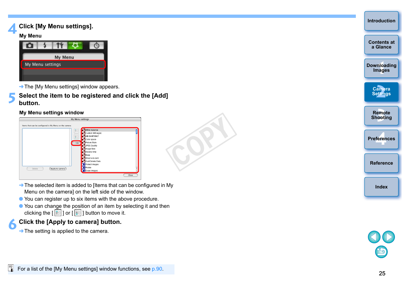 Cop y | Canon EOS 60DA User Manual | Page 26 / 101