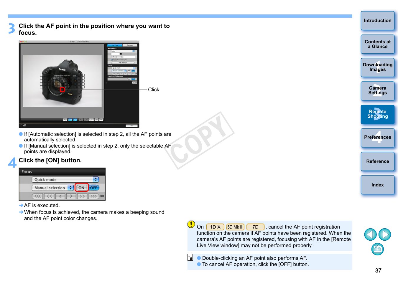 Cop y | Canon EOS 60DA User Manual | Page 38 / 101