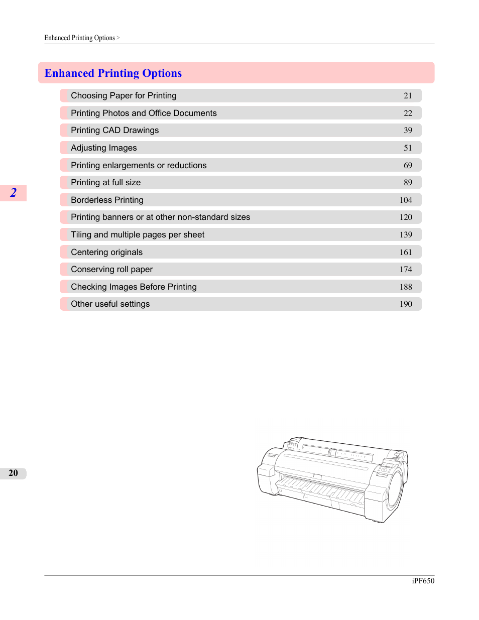Enhanced printing options | Canon imagePROGRAF iPF650 User Manual | Page 36 / 878