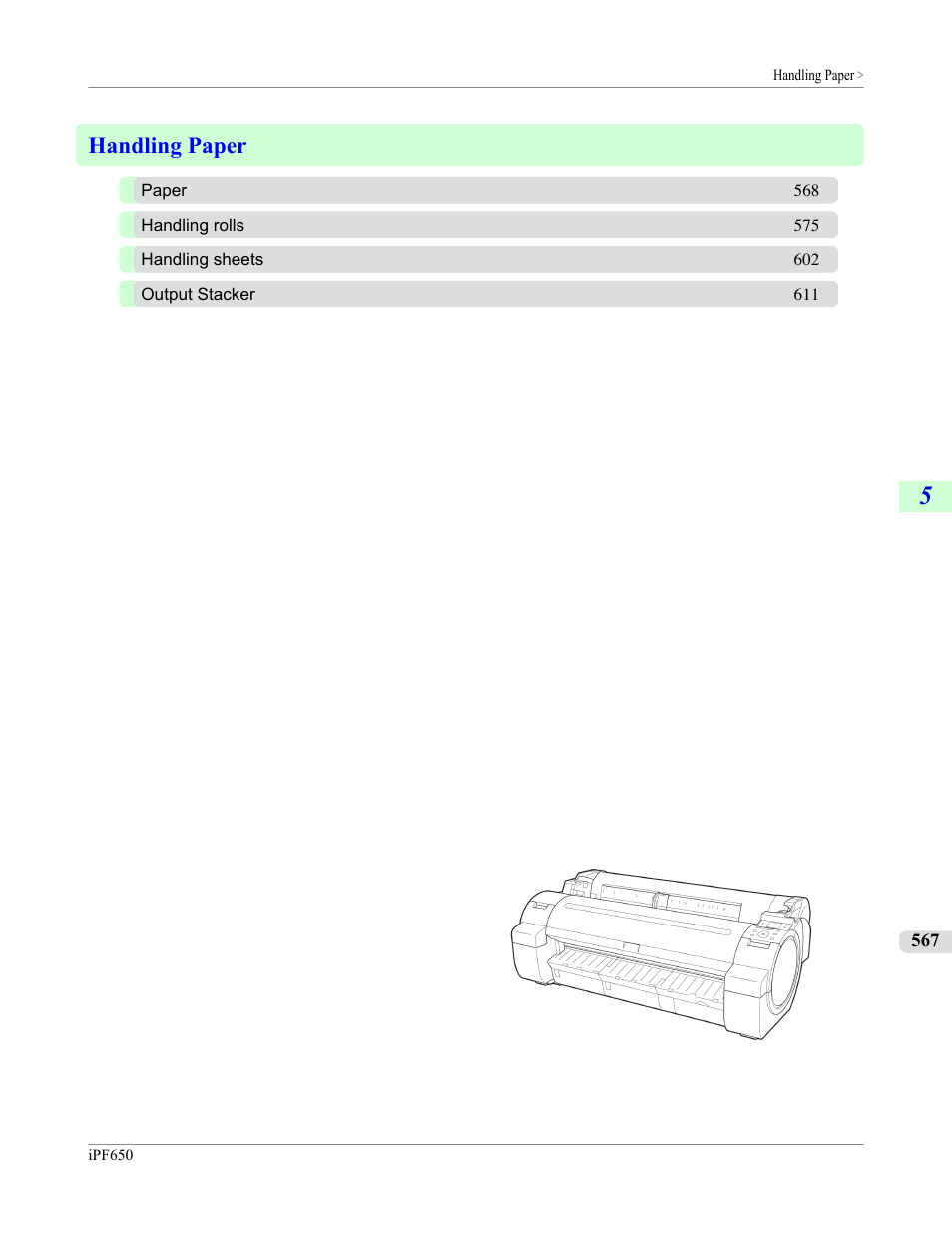 Handling paper | Canon imagePROGRAF iPF650 User Manual | Page 583 / 878