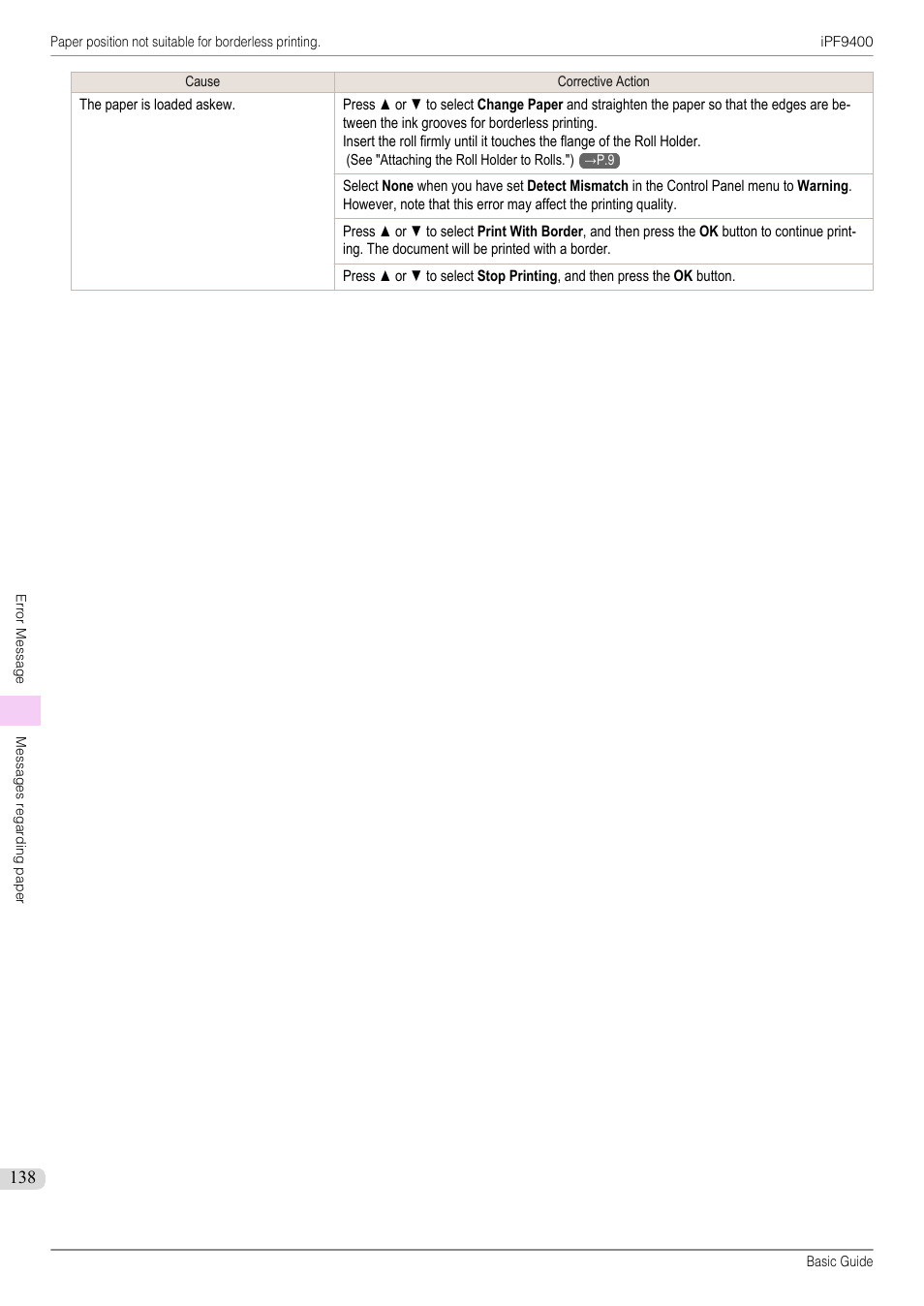 Canon imagePROGRAF iPF9400 User Manual | Page 138 / 154