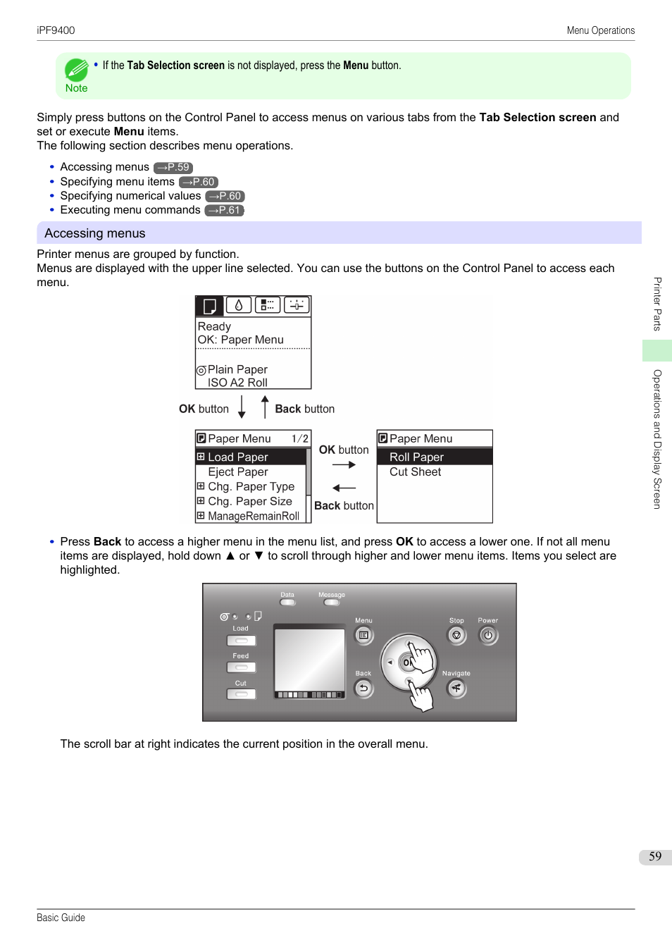 Canon imagePROGRAF iPF9400 User Manual | Page 59 / 154