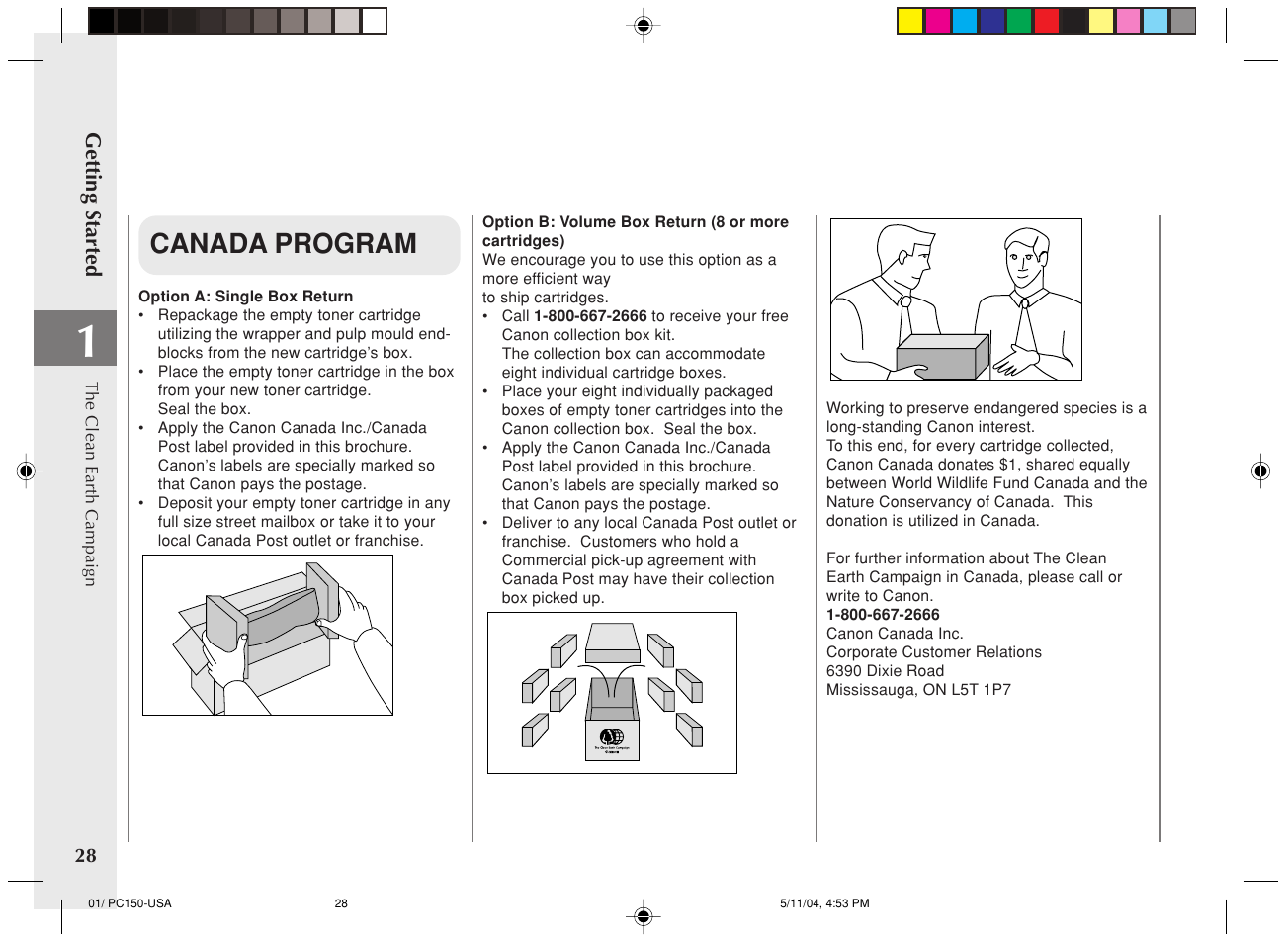 Canada program | Canon PC170 User Manual | Page 30 / 60