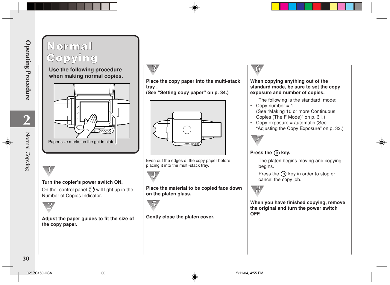 Normal normal copying copying | Canon PC170 User Manual | Page 32 / 60