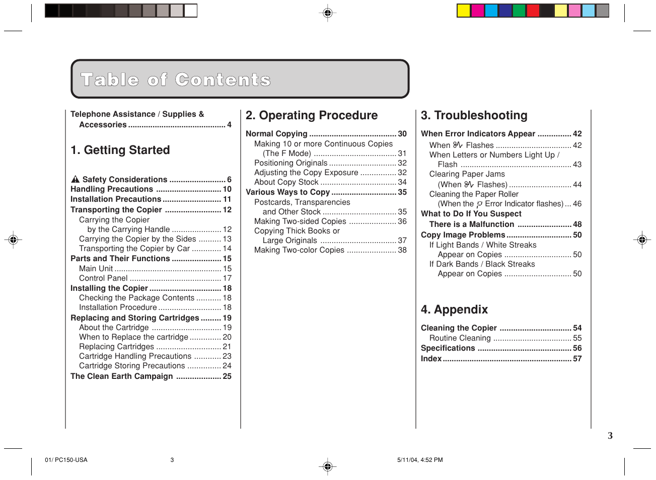 Canon PC170 User Manual | Page 5 / 60