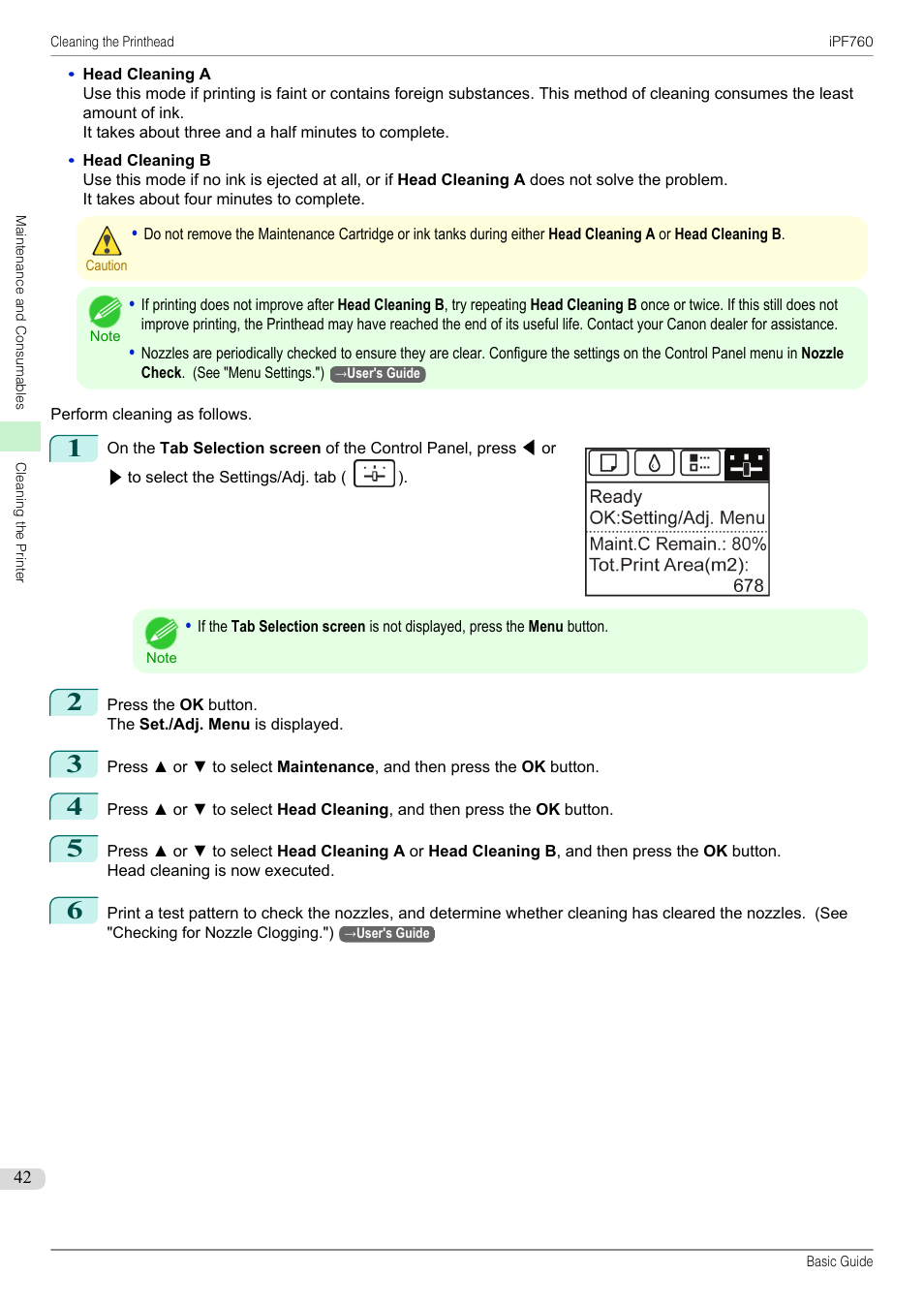 Canon imagePROGRAF iPF760 User Manual | Page 42 / 132