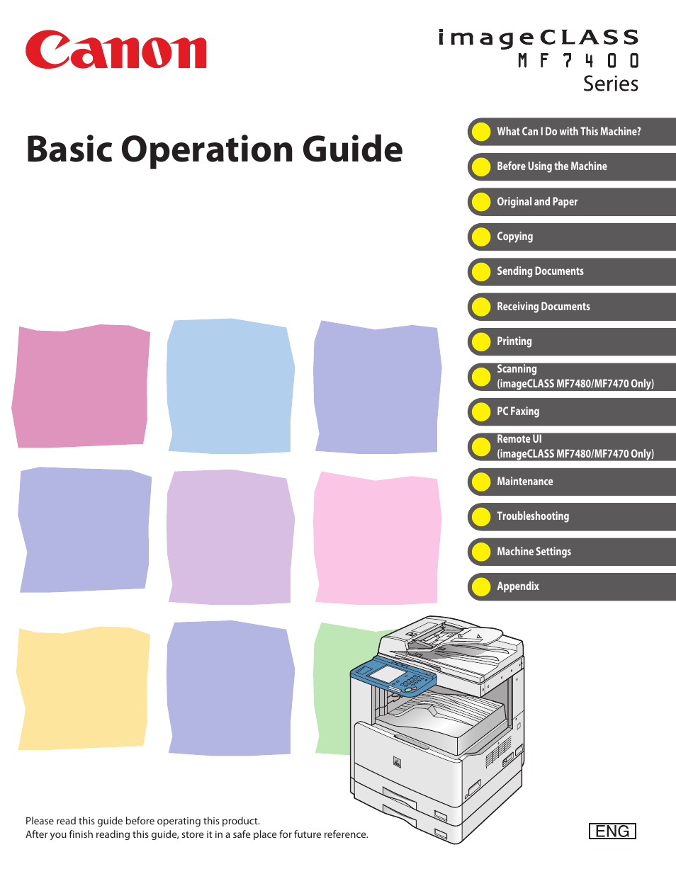 Canon ImageCLASS MF7480 User Manual | 388 pages