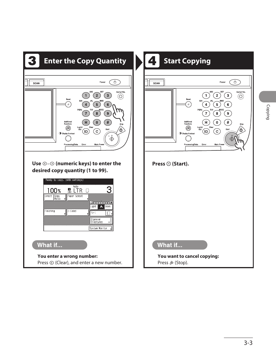 Enter the copy quantity start copying | Canon ImageCLASS MF7480 User Manual | Page 100 / 388