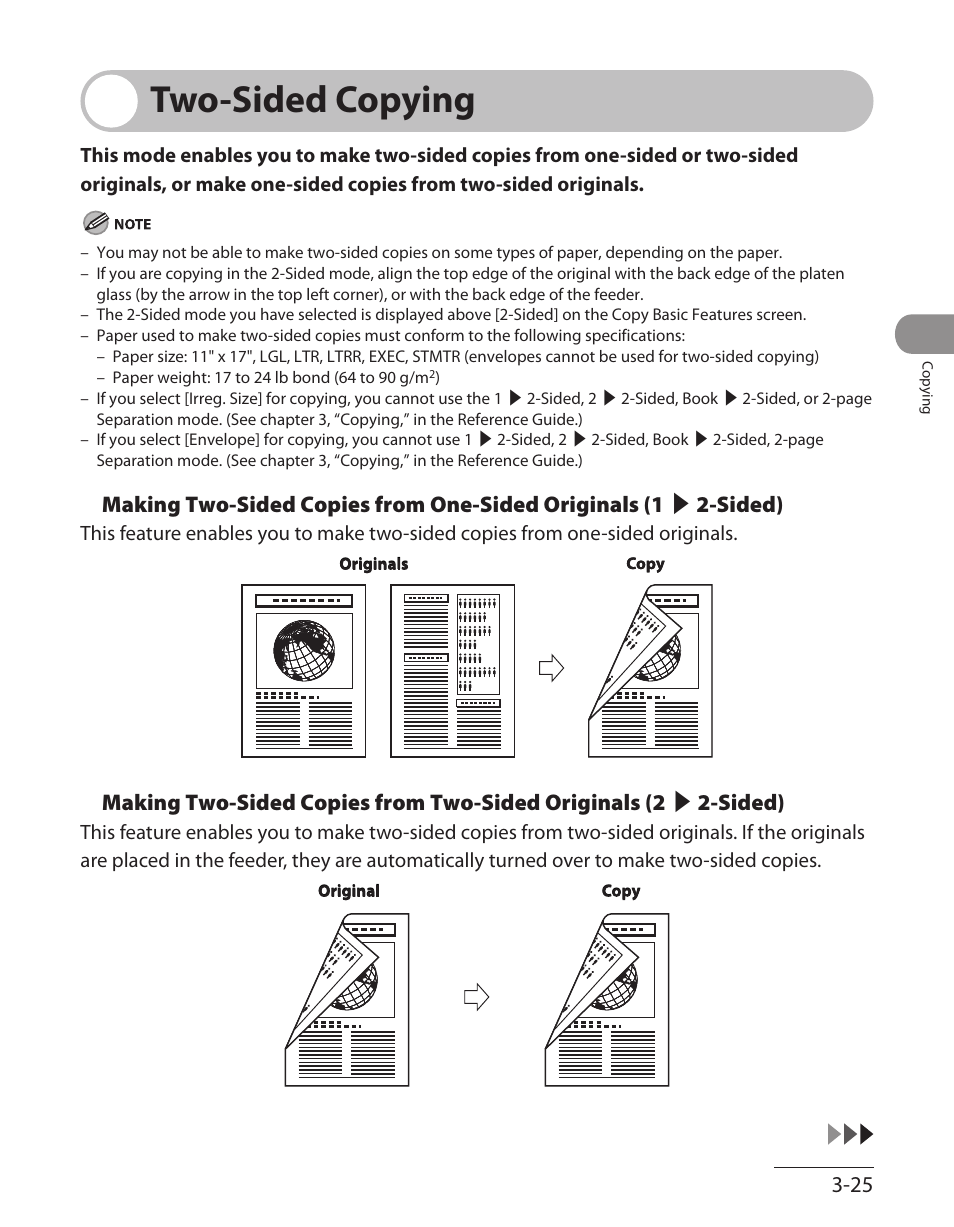 Two-sided copying, Two-sided copying -25 | Canon ImageCLASS MF7480 User Manual | Page 122 / 388