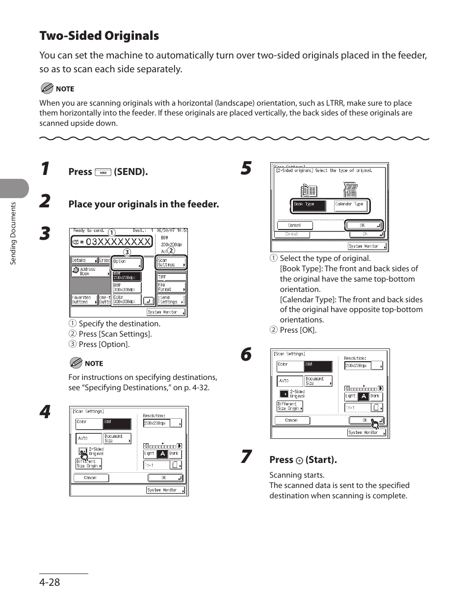 Two-sided originals, Two‑sided originals ‑28 | Canon ImageCLASS MF7480 User Manual | Page 163 / 388