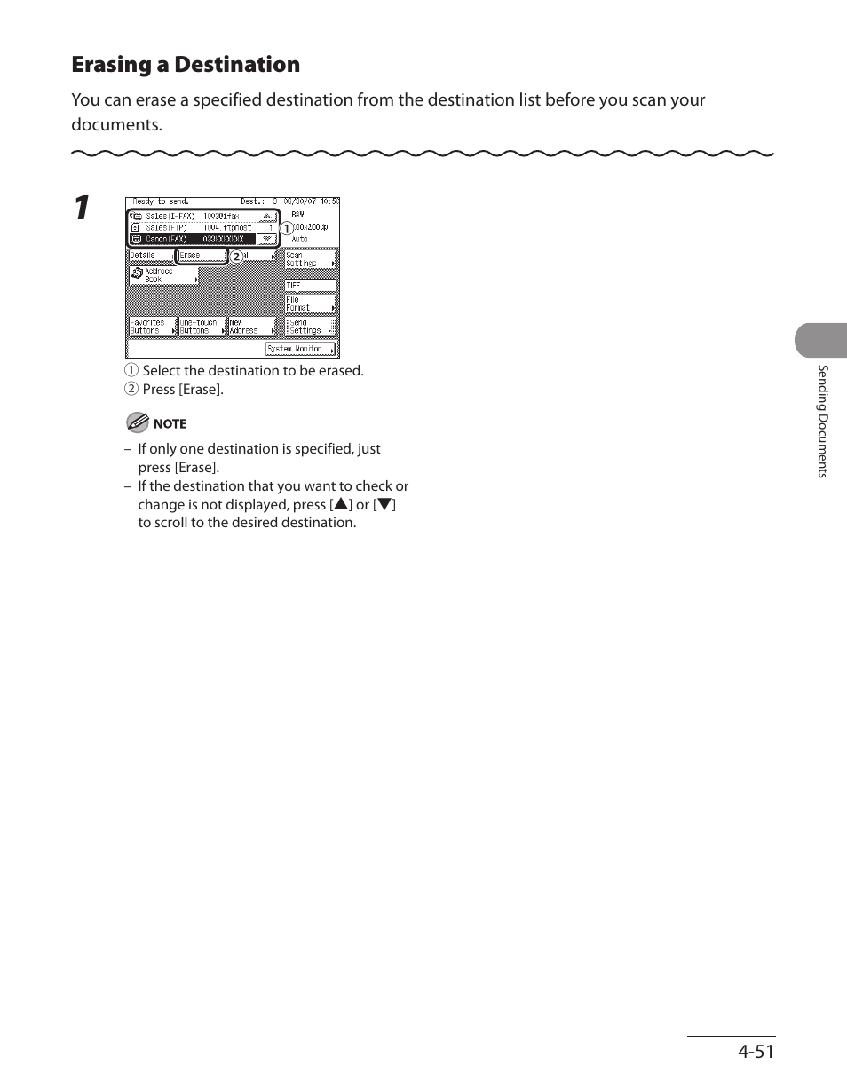 Erasing a destination, Erasing a destination ‑51, Scanning. (see “erasing a destination | Canon ImageCLASS MF7480 User Manual | Page 186 / 388