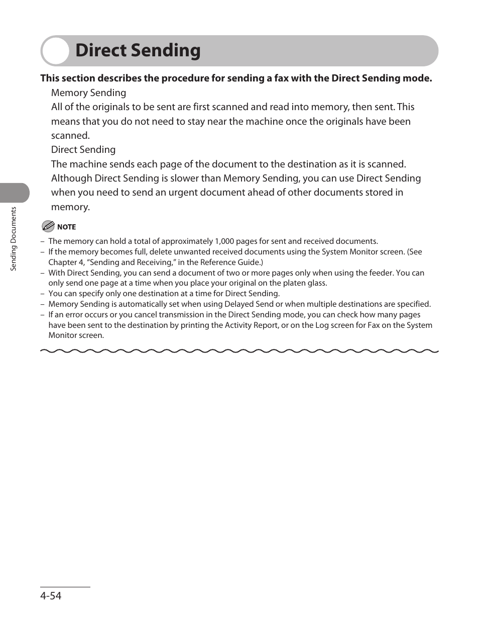 Direct sending, Direct sending -54, Direct sending,” on p. 4‑54.) | Canon ImageCLASS MF7480 User Manual | Page 189 / 388