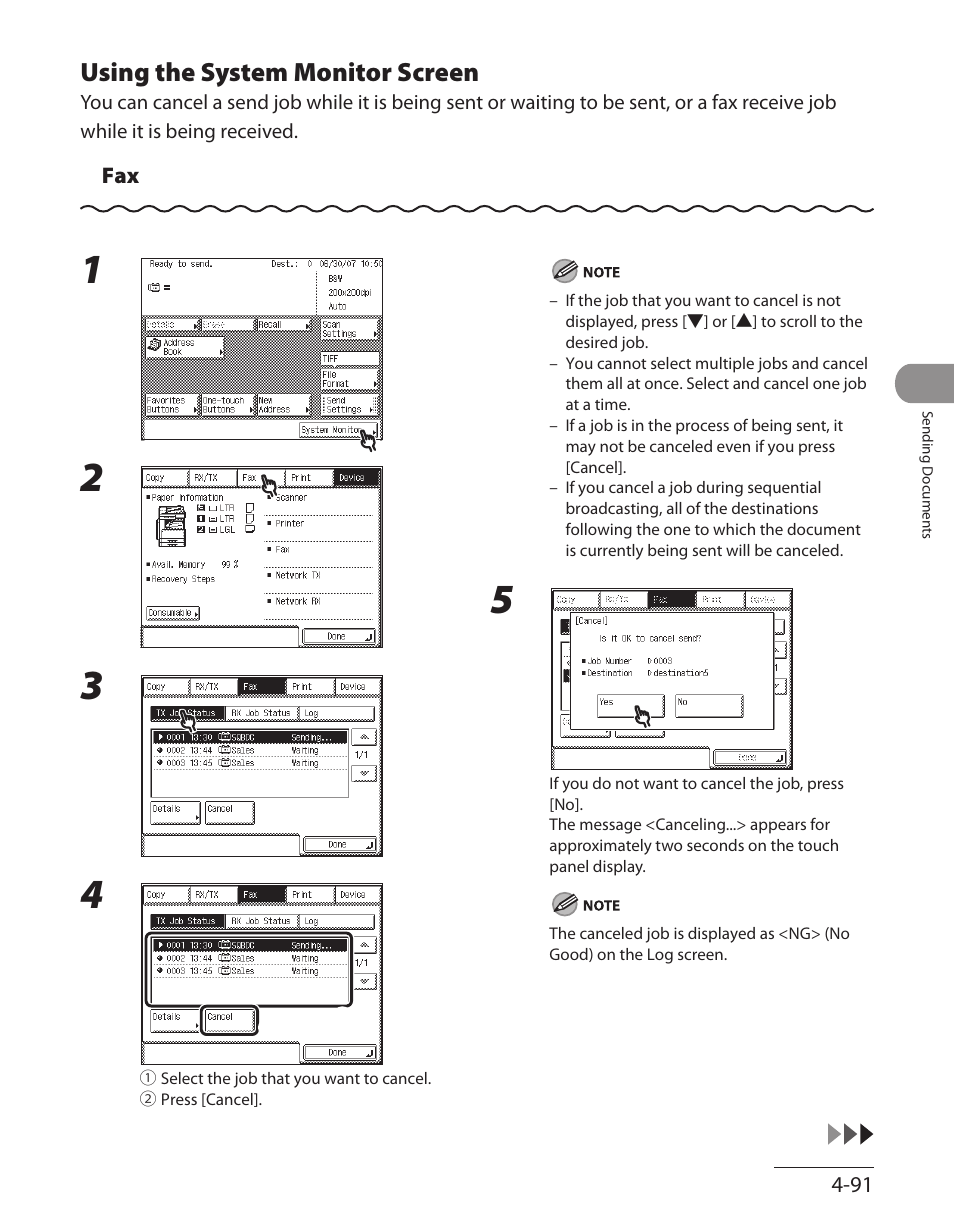 Using the system monitor screen | Canon ImageCLASS MF7480 User Manual | Page 226 / 388