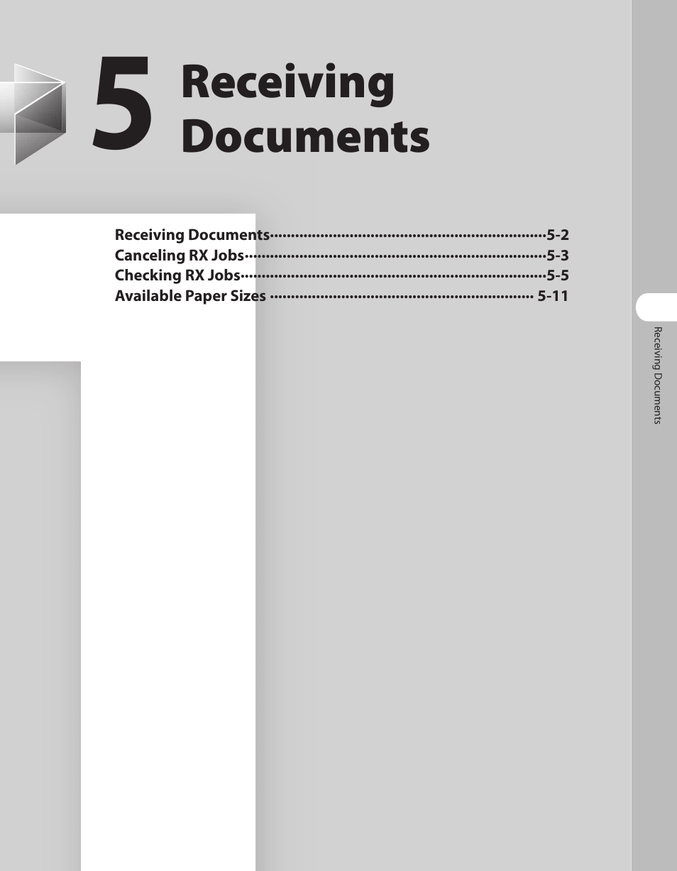 5 receiving documents, 5 receiving documents -1 | Canon ImageCLASS MF7480 User Manual | Page 234 / 388