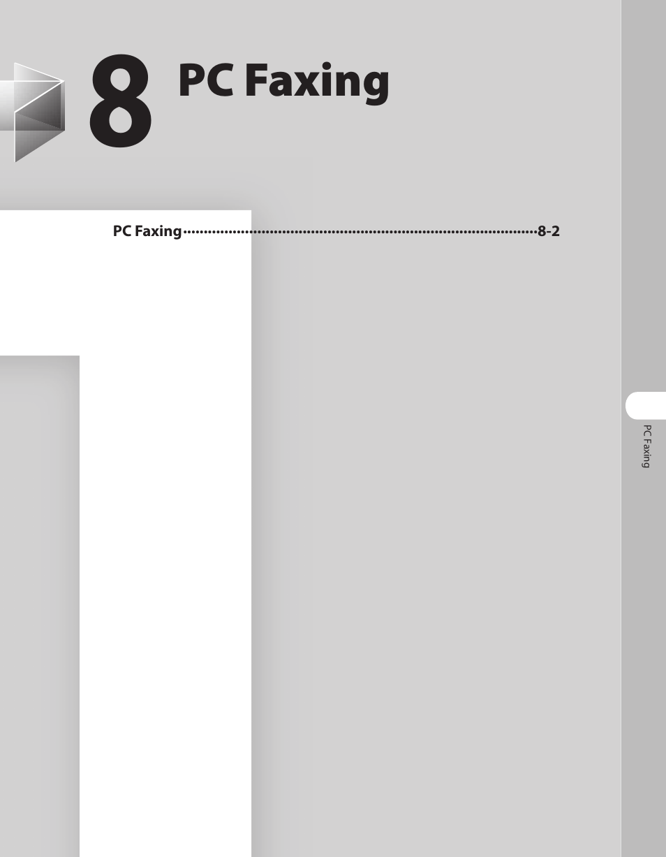 8 pc faxing, 8 pc faxing -1 | Canon ImageCLASS MF7480 User Manual | Page 262 / 388