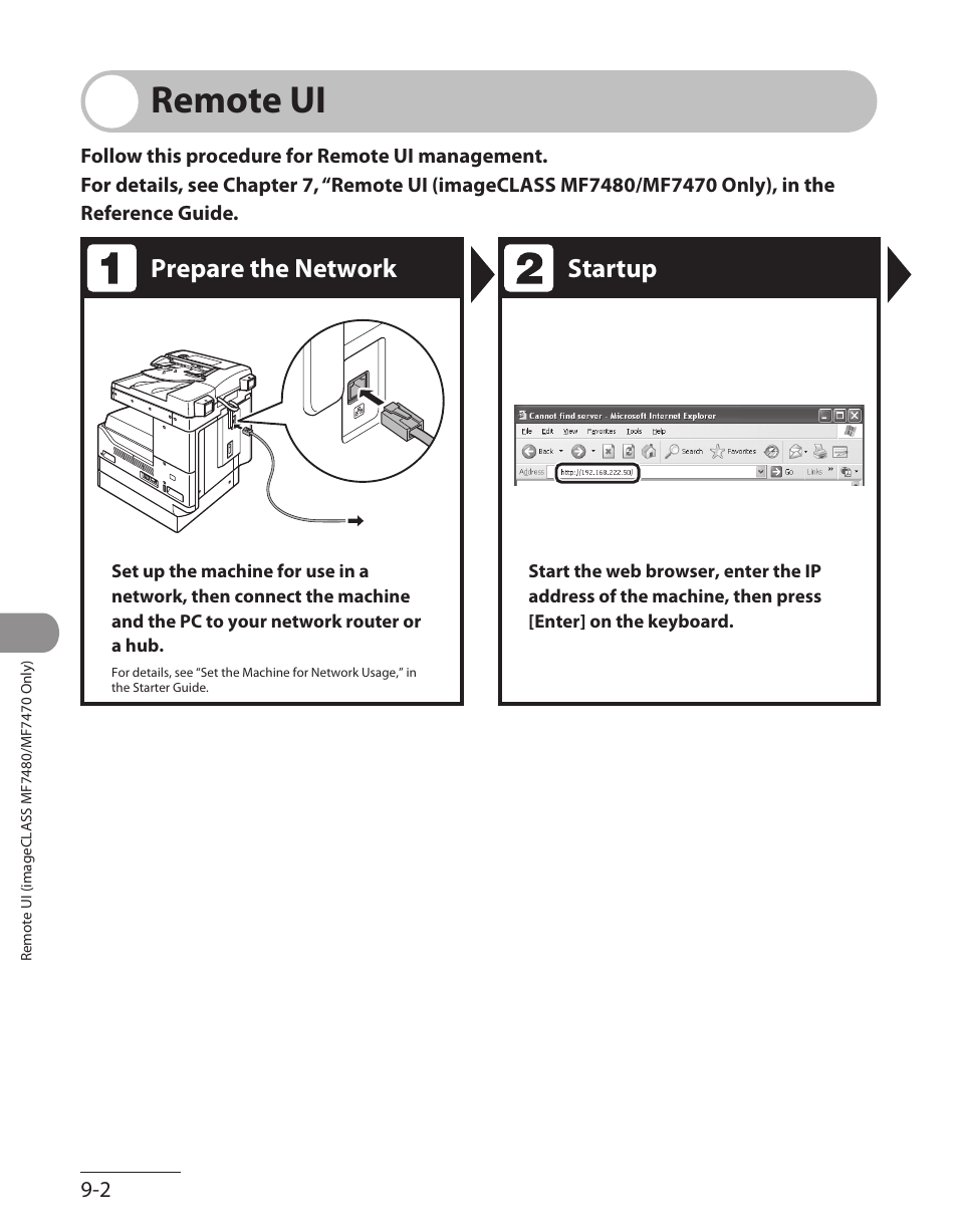 Remote ui, Remote ui -2, Prepare the network startup | Canon ImageCLASS MF7480 User Manual | Page 267 / 388