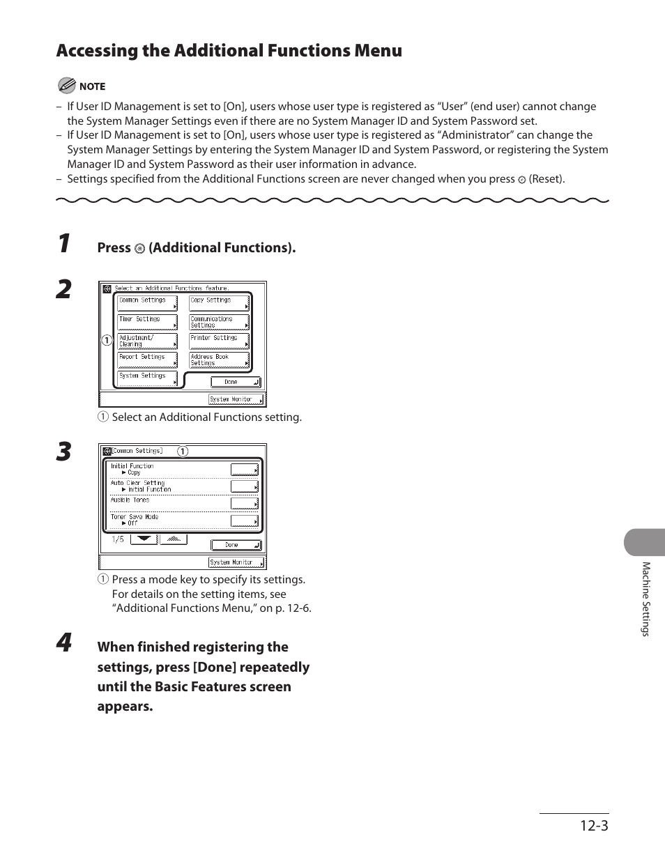 Accessing the additional functions menu, Accessing the additional functions menu ‑3 | Canon ImageCLASS MF7480 User Manual | Page 332 / 388