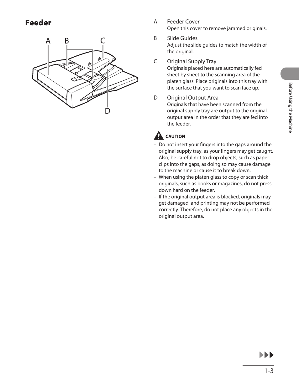 Feeder, Feeder ‑3 | Canon ImageCLASS MF7480 User Manual | Page 44 / 388