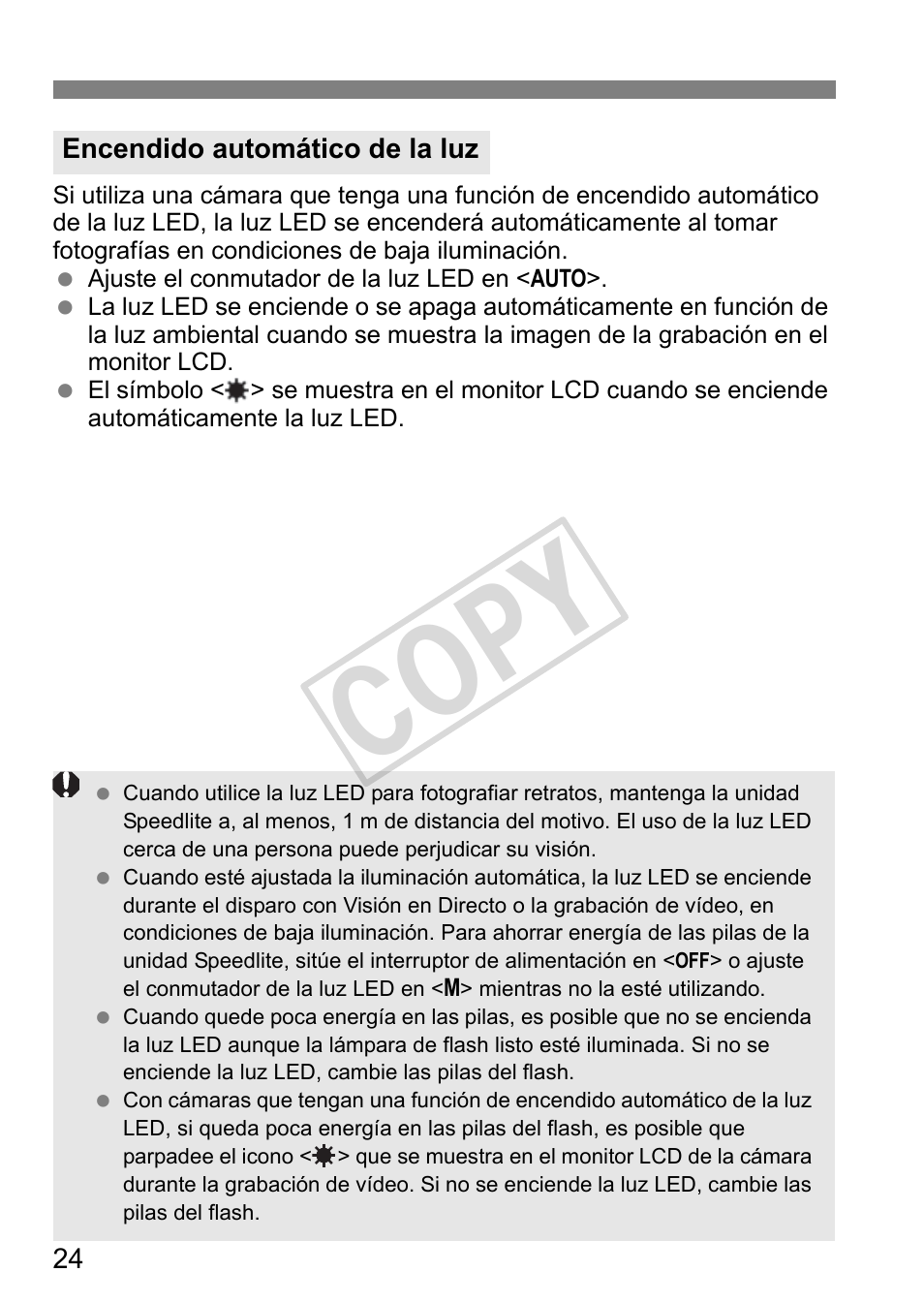 Cop y | Canon Speedlite 320EX User Manual | Page 122 / 148
