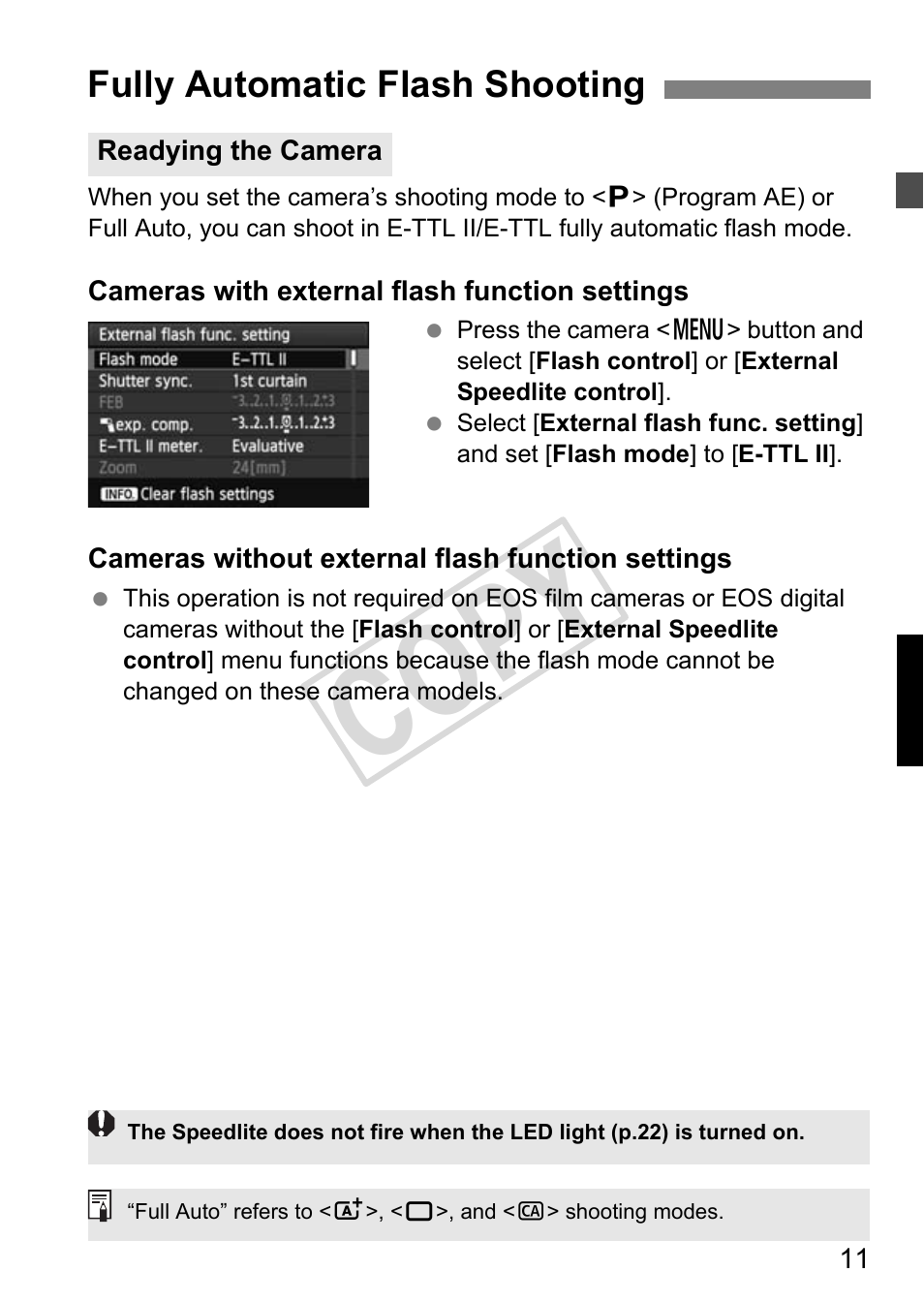 Cop y | Canon Speedlite 320EX User Manual | Page 13 / 148