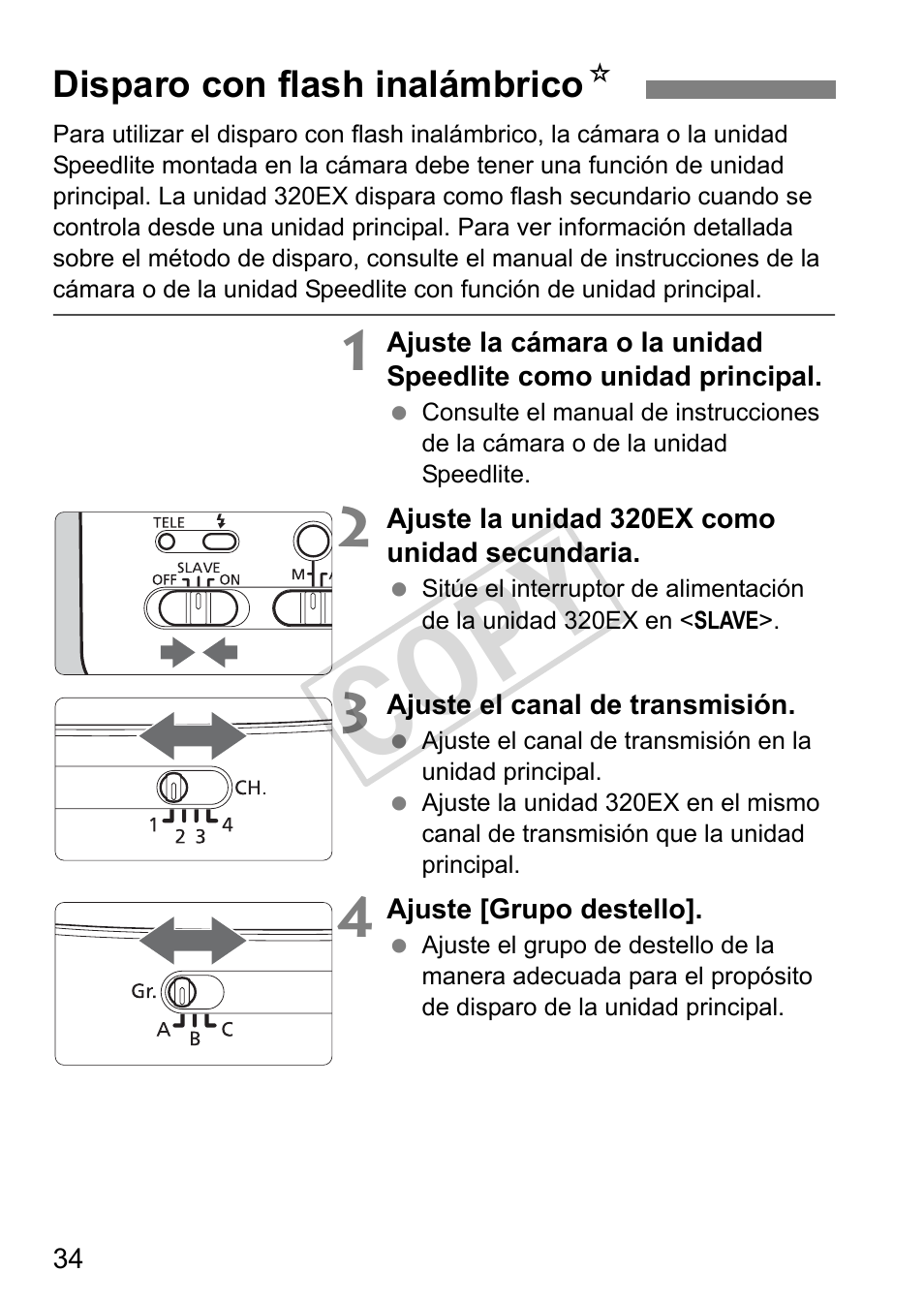 Cop y | Canon Speedlite 320EX User Manual | Page 132 / 148