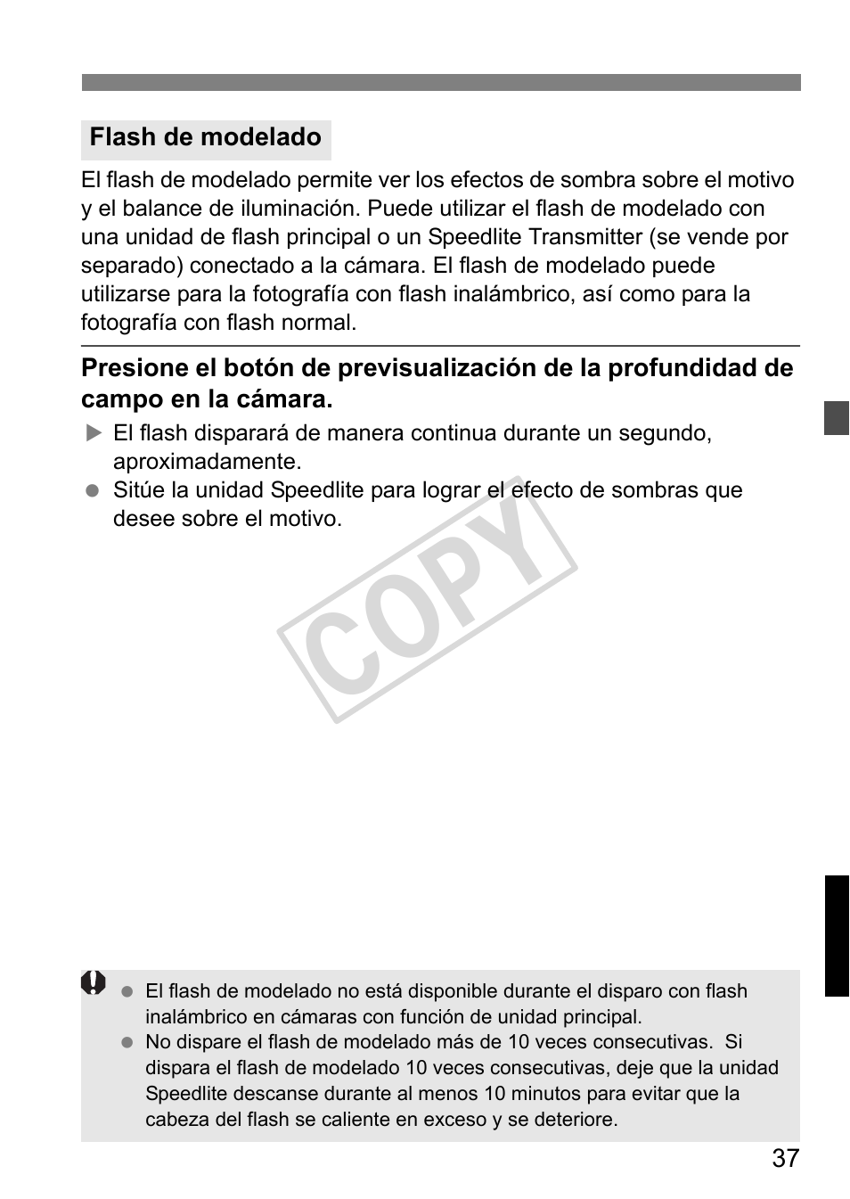 Cop y | Canon Speedlite 320EX User Manual | Page 135 / 148