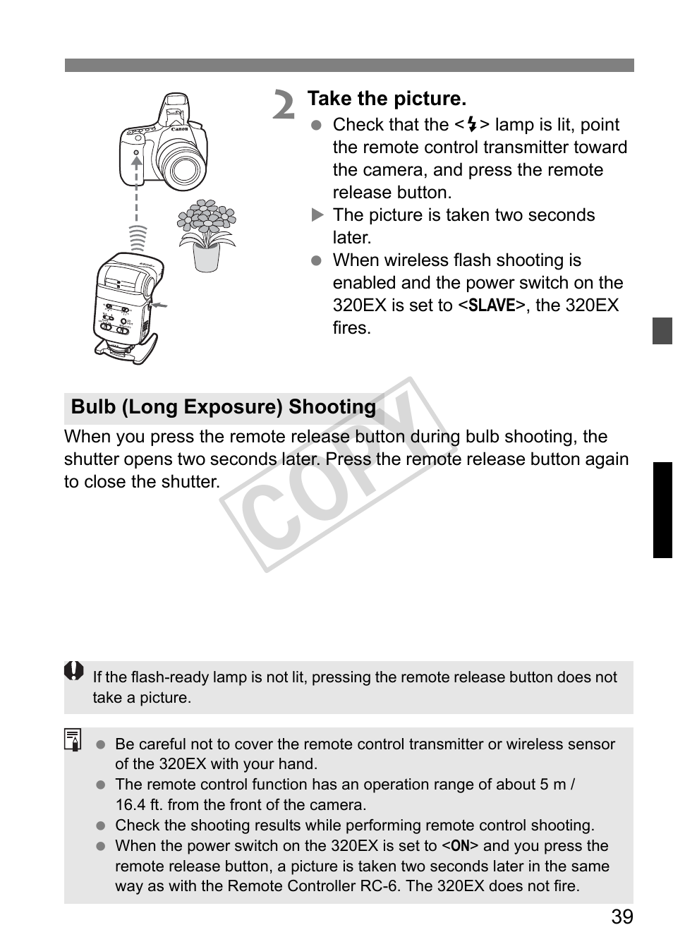 Cop y | Canon Speedlite 320EX User Manual | Page 41 / 148