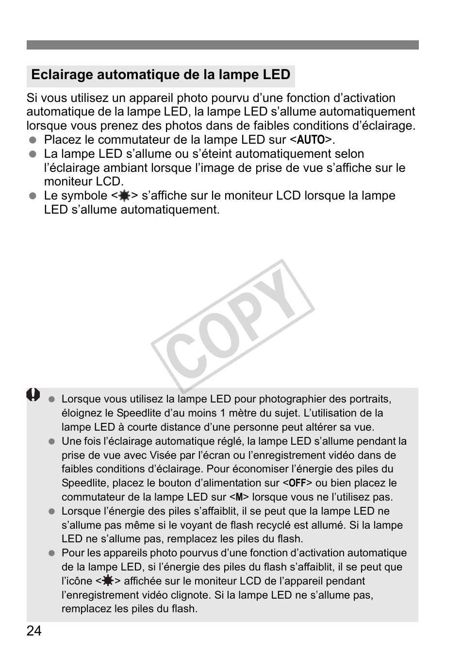 Cop y | Canon Speedlite 320EX User Manual | Page 74 / 148