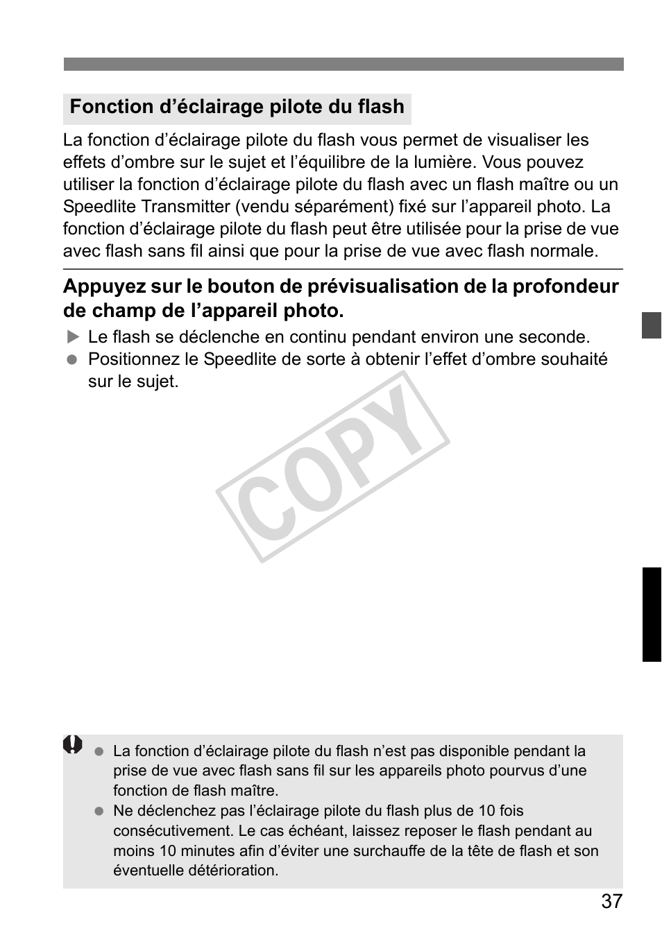 Cop y | Canon Speedlite 320EX User Manual | Page 87 / 148