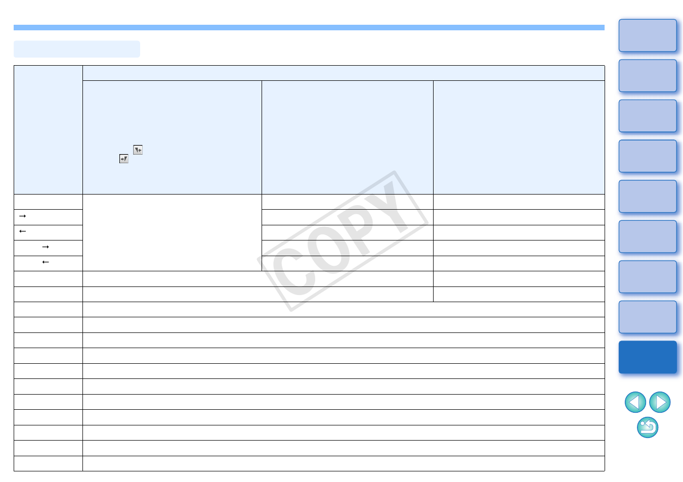 Keyboard controls, Cop y | Canon EOS-1D C User Manual | Page 24 / 26