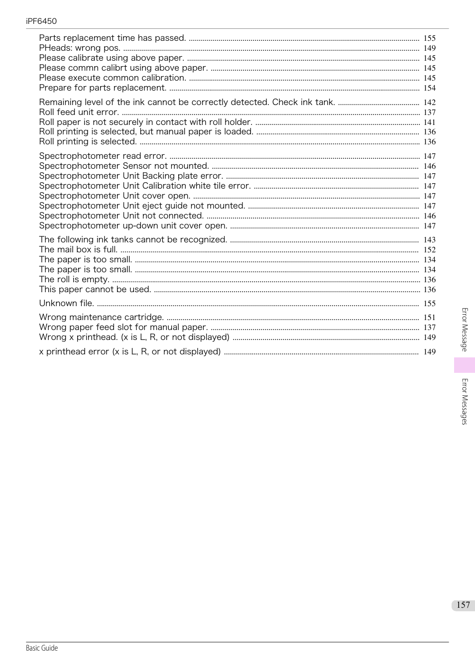 Canon imagePROGRAF iPF6450 User Manual | Page 157 / 159
