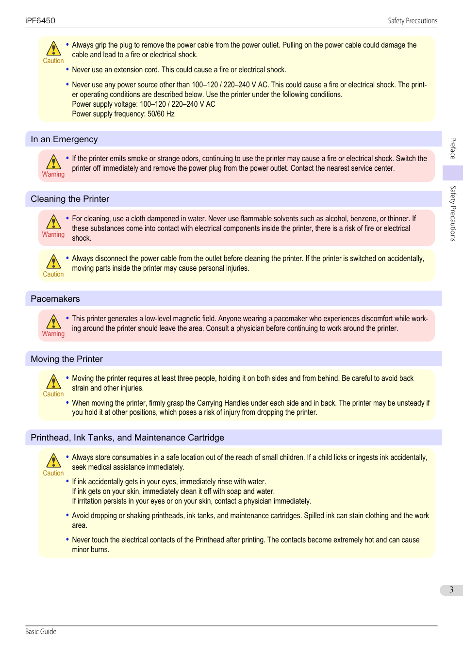 Canon imagePROGRAF iPF6450 User Manual | Page 3 / 159