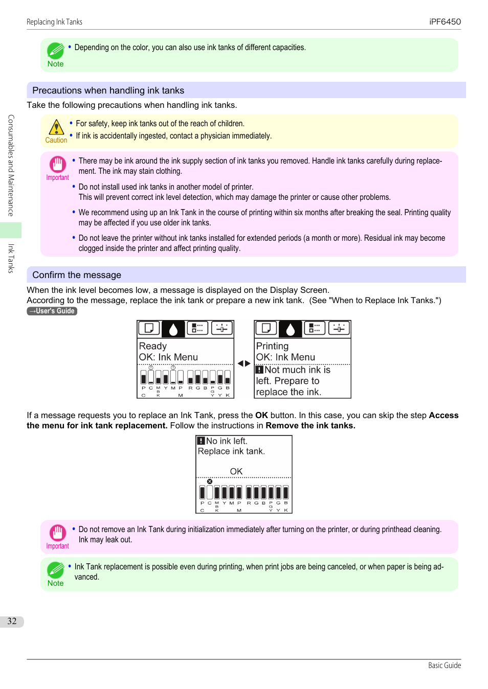 Canon imagePROGRAF iPF6450 User Manual | Page 32 / 159