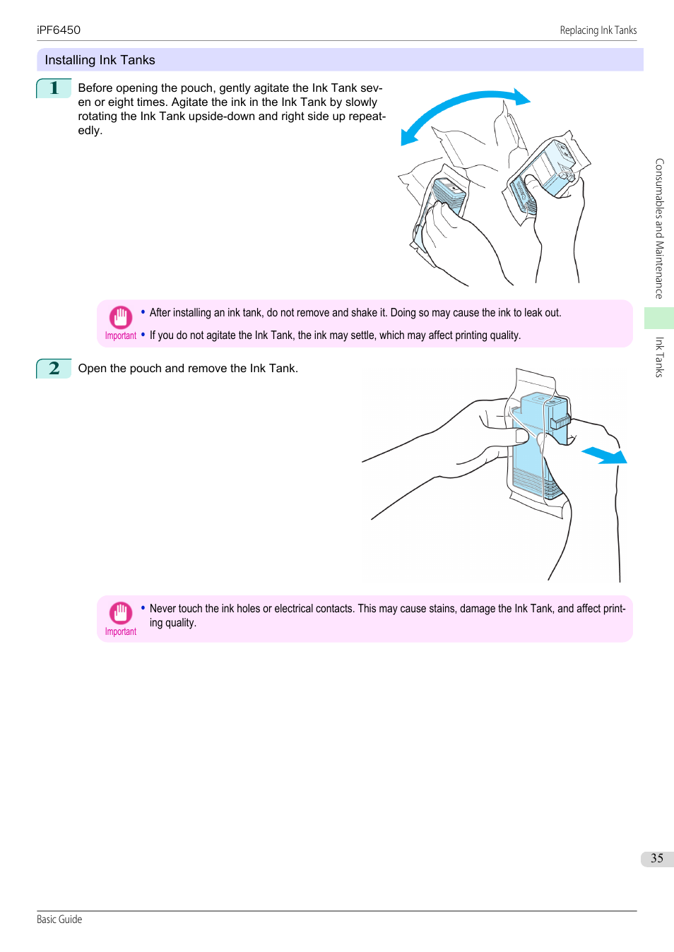 Canon imagePROGRAF iPF6450 User Manual | Page 35 / 159