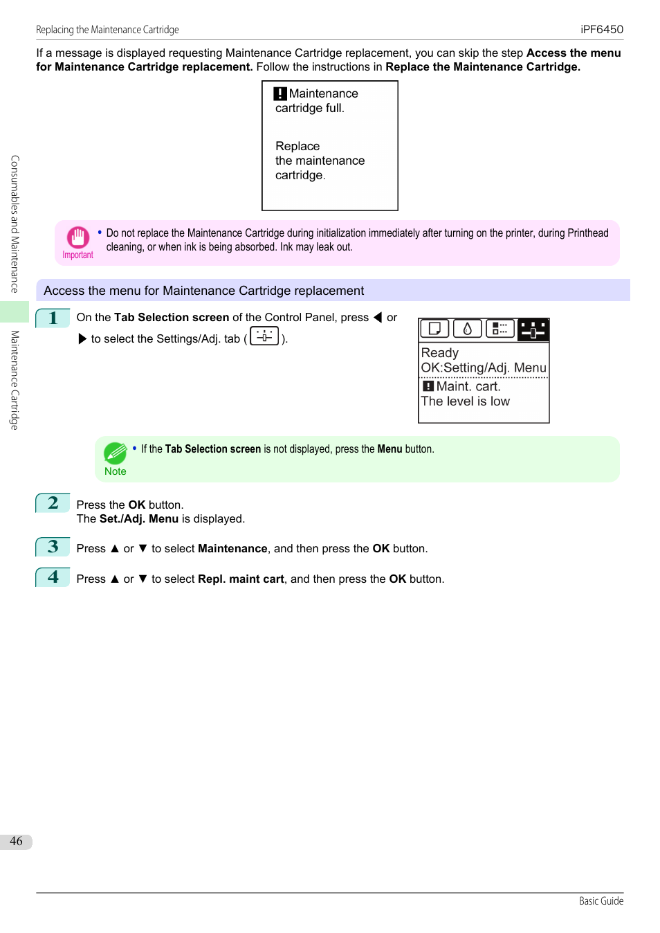 Canon imagePROGRAF iPF6450 User Manual | Page 46 / 159