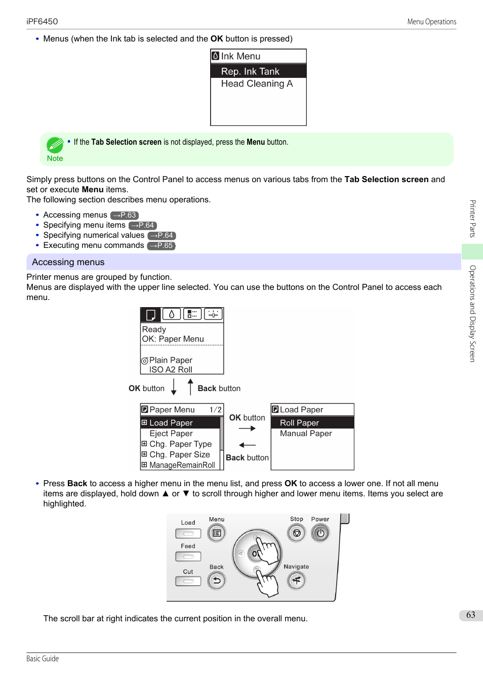 Canon imagePROGRAF iPF6450 User Manual | Page 63 / 159
