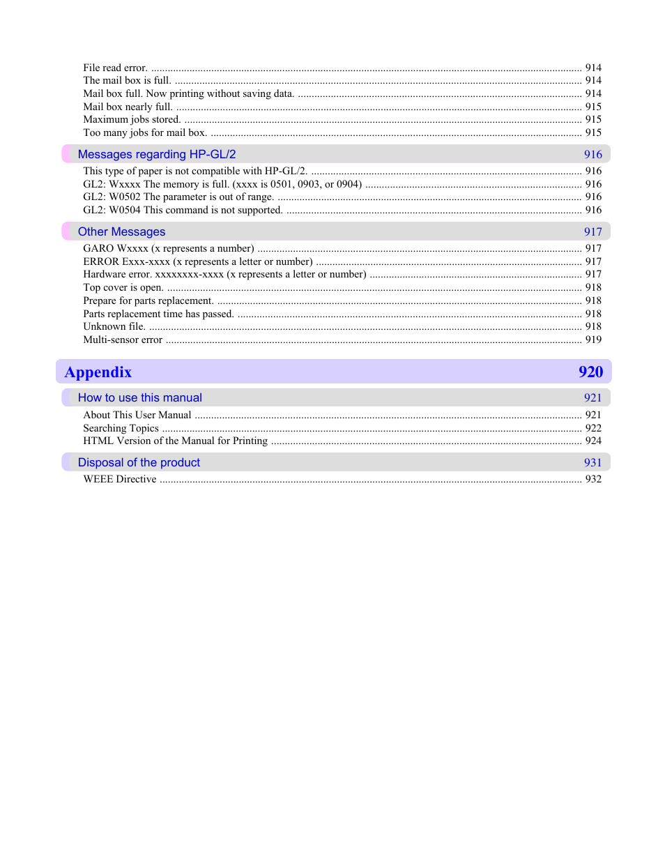 Appendix 920 | Canon imagePROGRAF iPF815 User Manual | Page 16 / 960