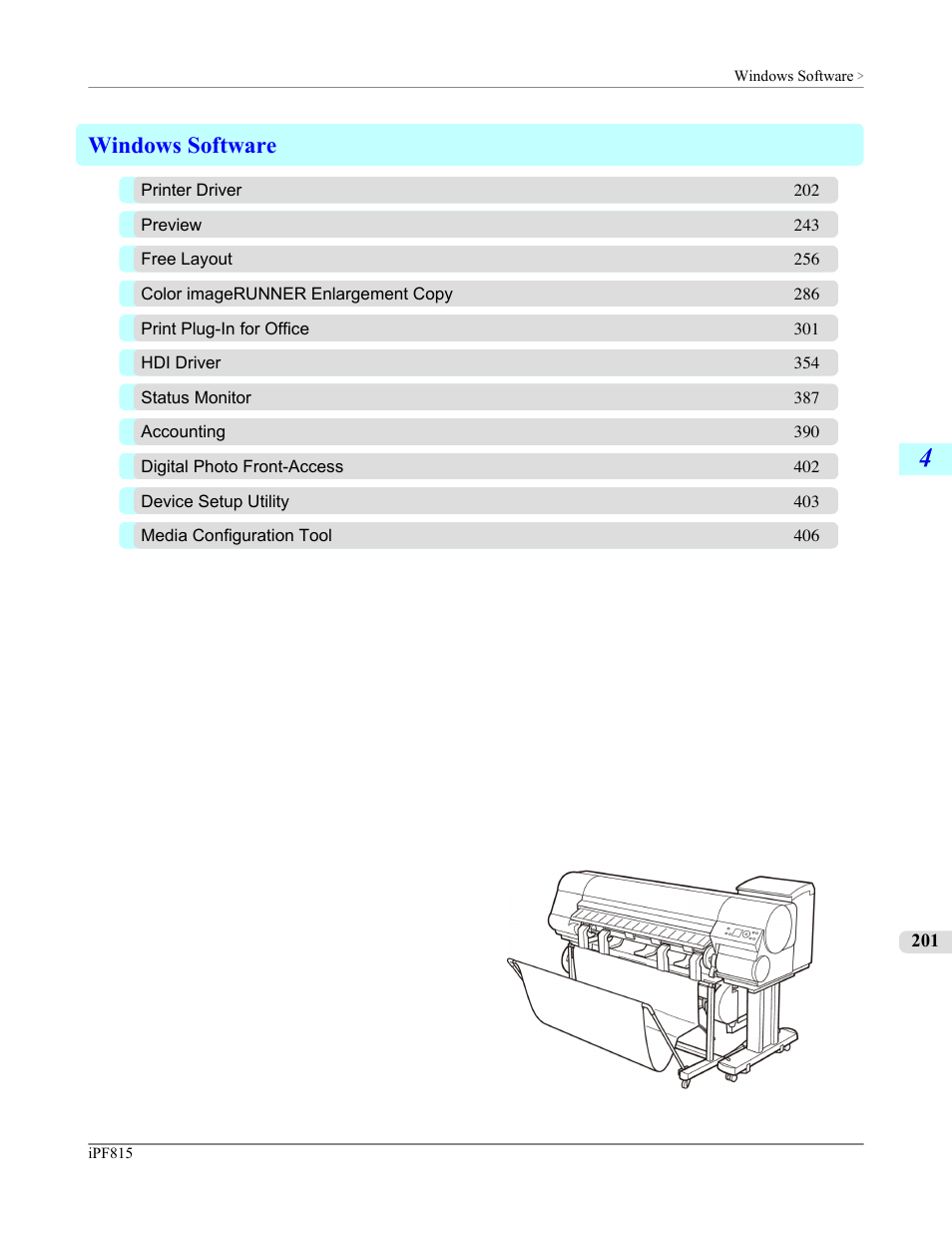 Windows software | Canon imagePROGRAF iPF815 User Manual | Page 217 / 960