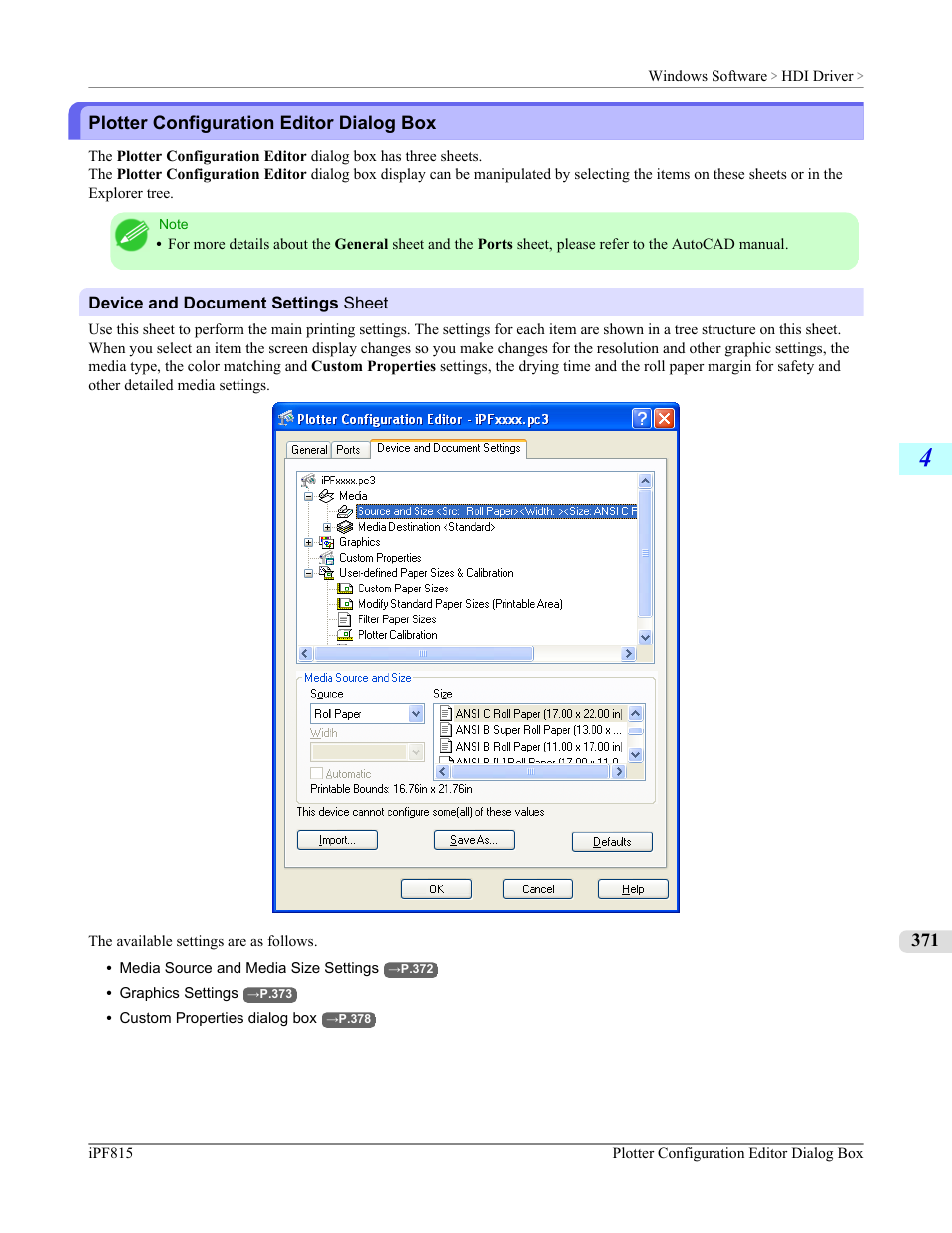 Plotter configuration editor dialog box | Canon imagePROGRAF iPF815 User Manual | Page 387 / 960